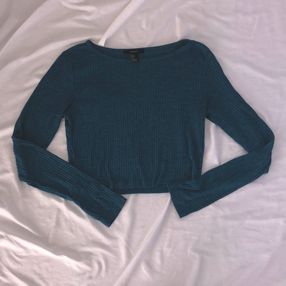 Crop Top Long-Sleeve Sweater